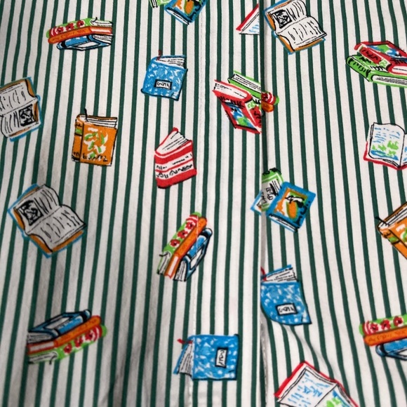 Zara Women's Striped Floral Mini Dress - Blue and White - Picture 2 of 6